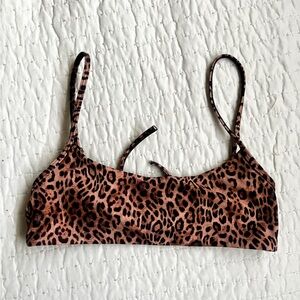 Skatie Maddie Leopard Print Bikini Top | Size S